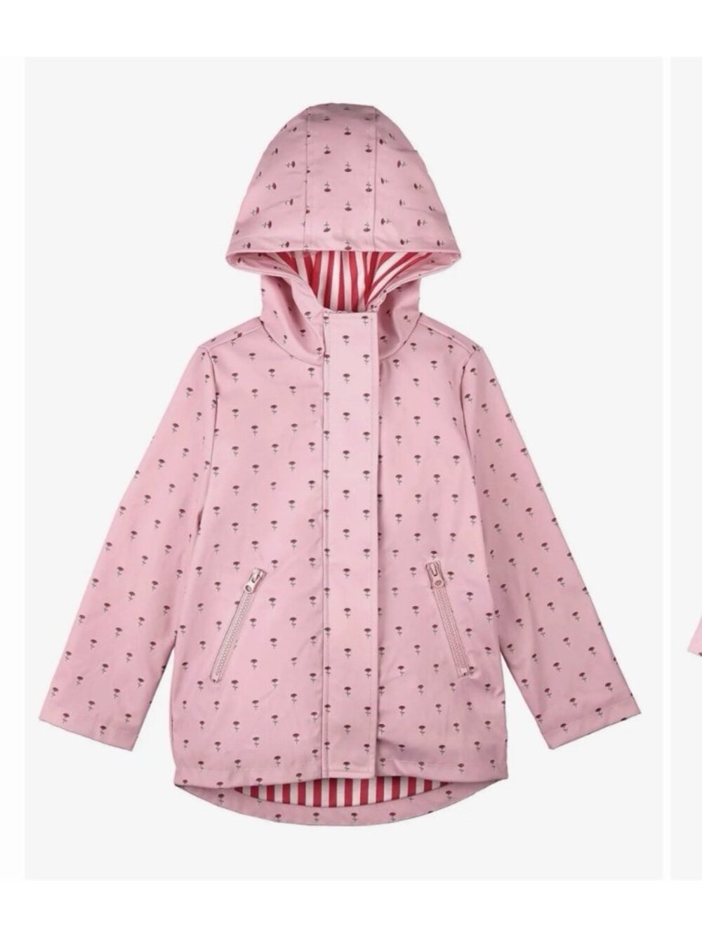 MeMoi Little Girls Flowers In Bloom Lined Kids Raincoat Pink 6